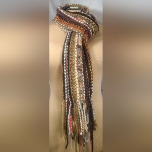 Beautiful Soft Warm Scarf, White Cream Beige Tan Brown Black Rust EUC